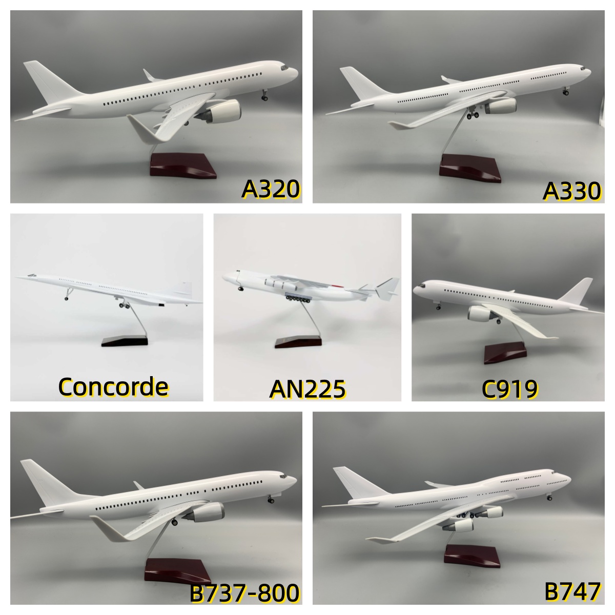 Model Kit Planes - 47CM Blank White DIY Airplane Model