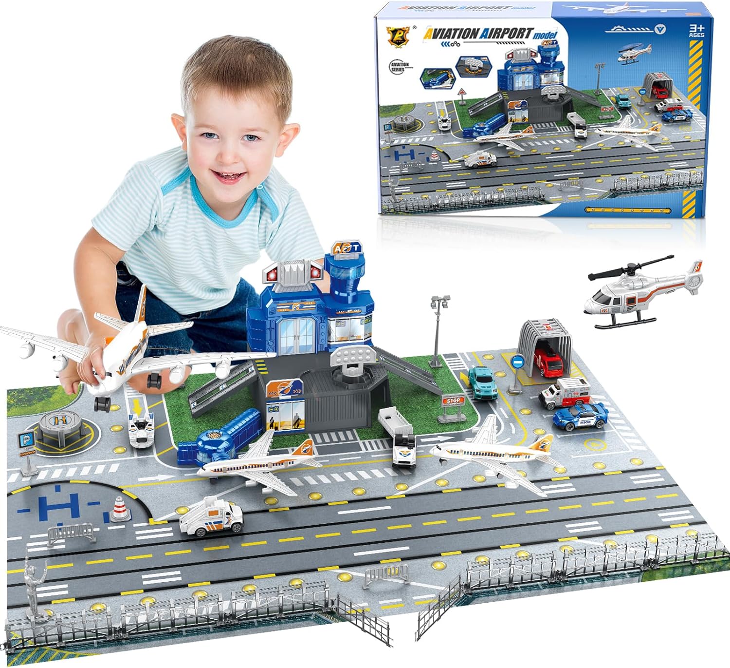 Children's Airport Scene Toy S - Model Kit Planes recension och pris