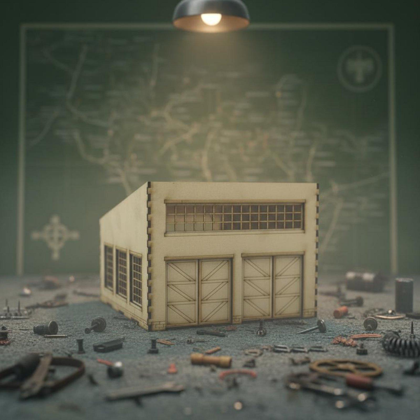 Wartime Vehicle Repair Factory - Model Kit Wood recension och pris