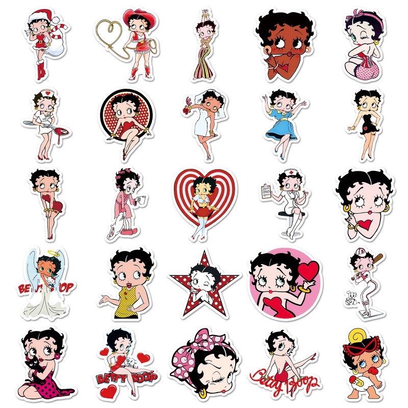 Betty Boop 50 stickers high co - Model Kit Girl recension och pris